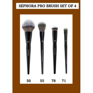Sephora Pro Brush Set of 4: Powder Foundation  Contour Concealer Brush